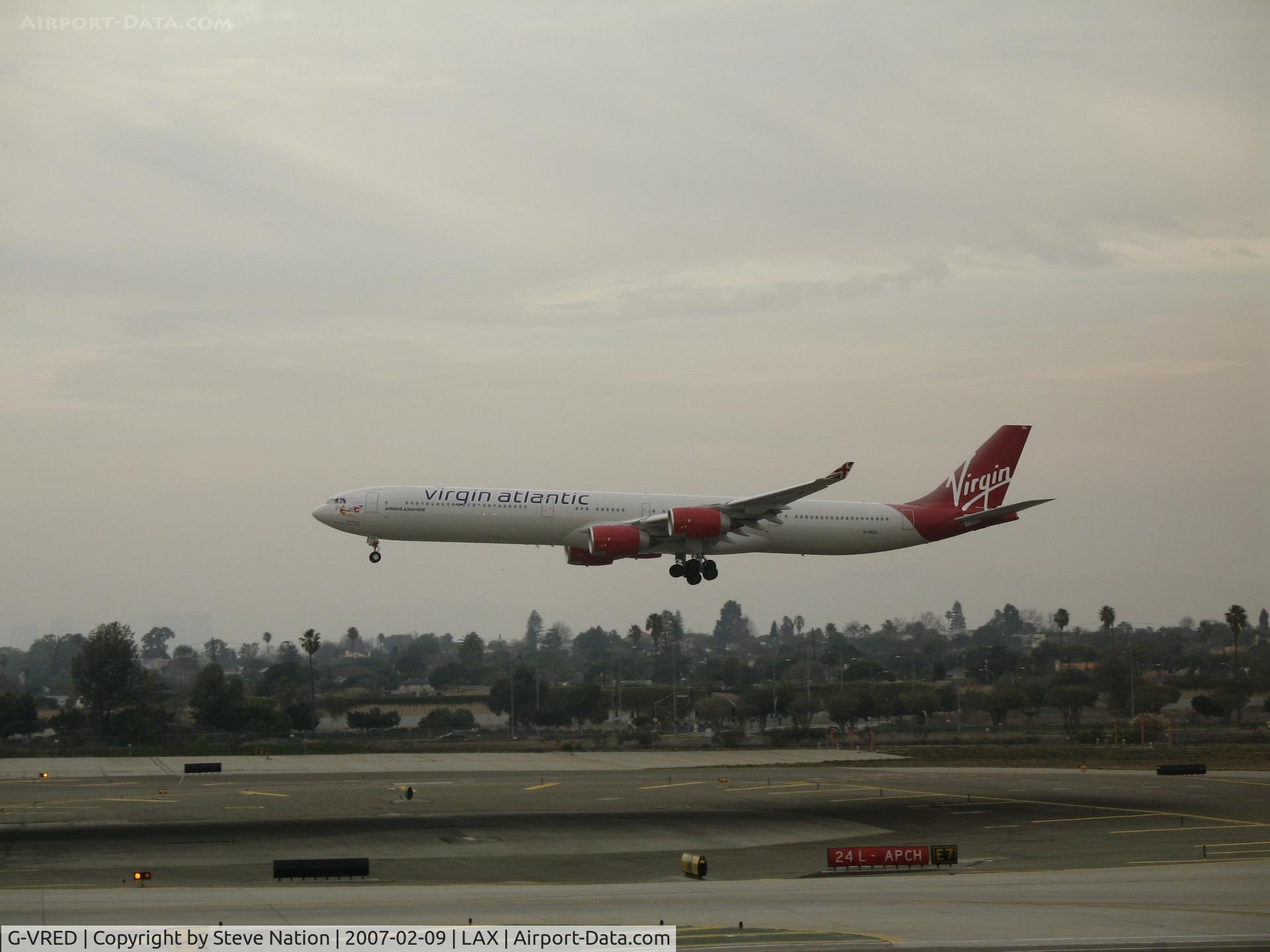 G-VRED, 2006 Airbus A340-642 C/N 768, Virgin A340-642 on final approach to LAX