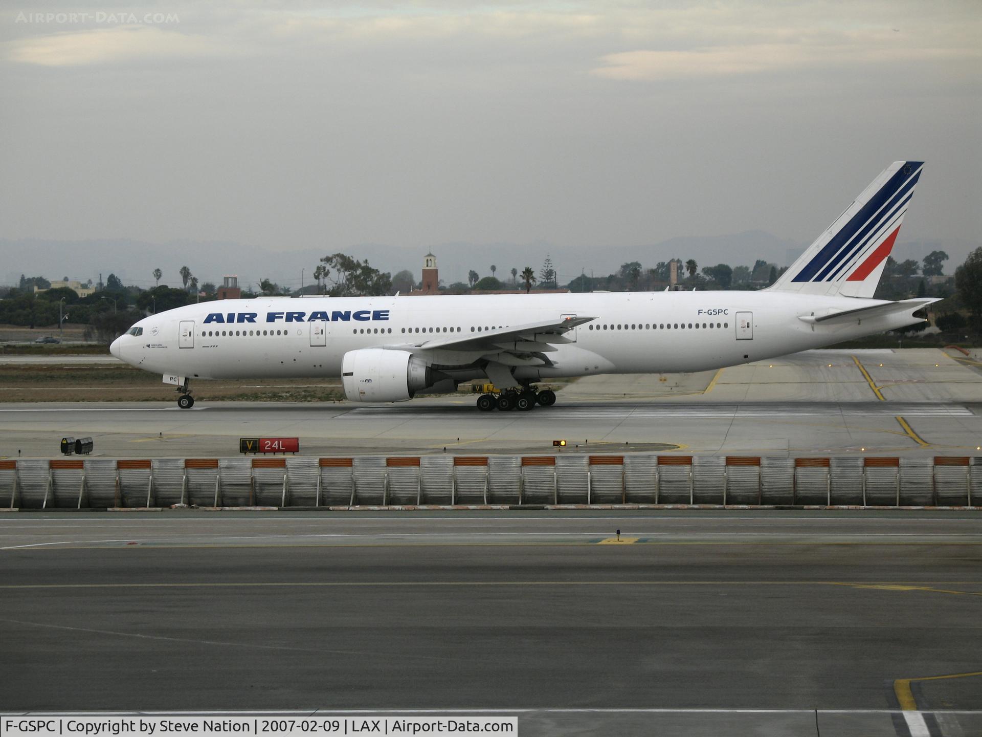 F-GSPC, 1998 Boeing 777-228/ER C/N 29004, Air France 777-228 rolling @ LAX