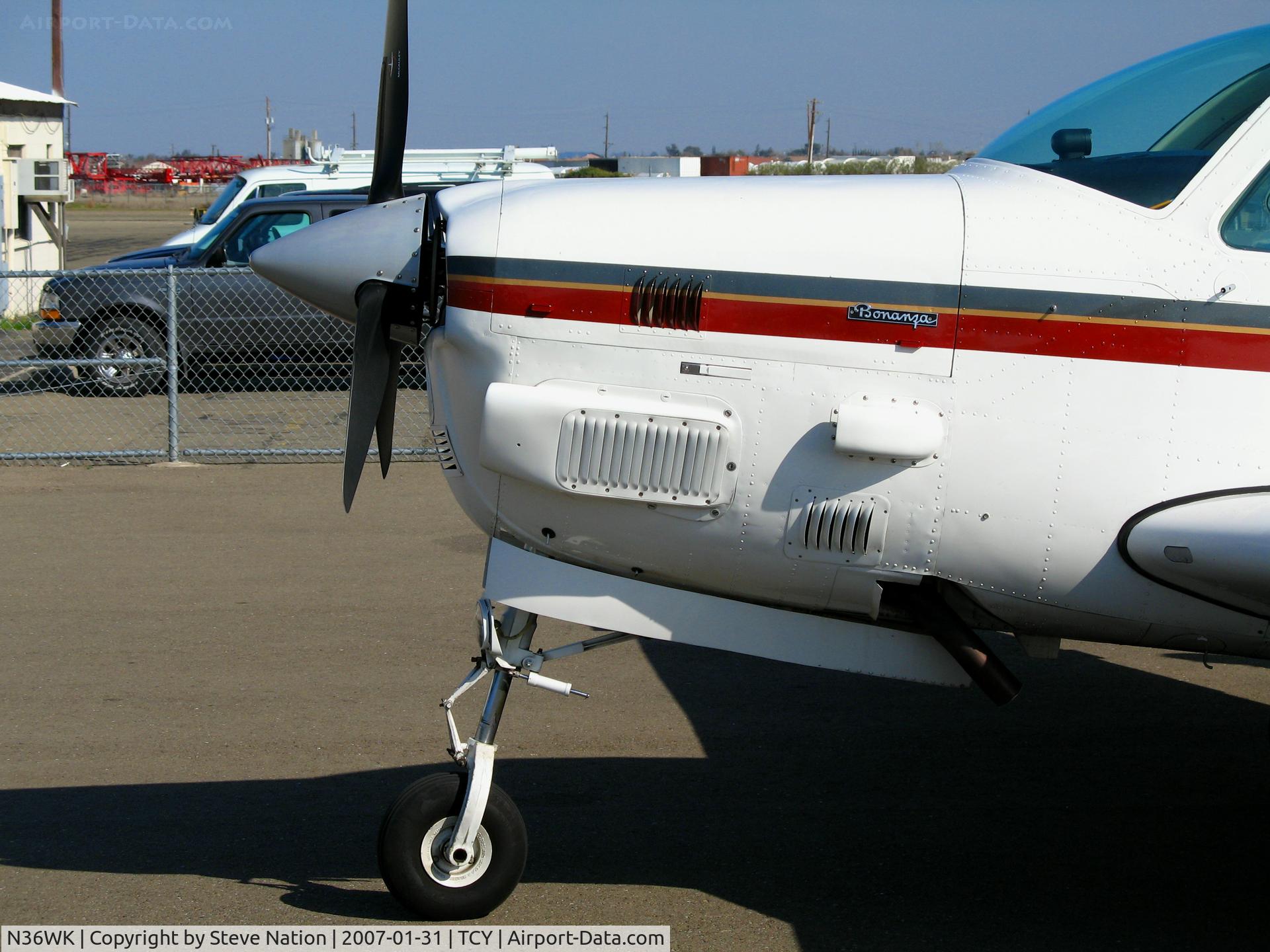 N36WK, 1983 Beech B36TC Bonanza C/N EA-338, General Development & Construction (Bakersfield, CA) modified Beech B36TC@ Tracy Municipal Airport, CA