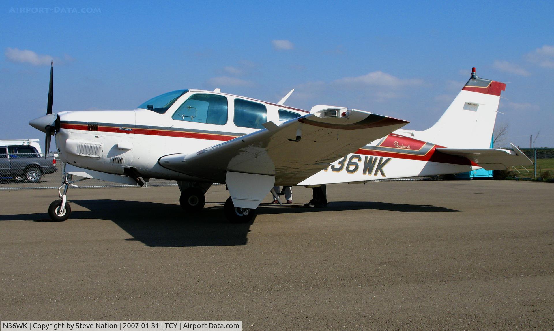 N36WK, 1983 Beech B36TC Bonanza C/N EA-338, General Development & Construction (Bakersfield, CA) modified Beech B36TC@ Tracy Municipal Airport, CA