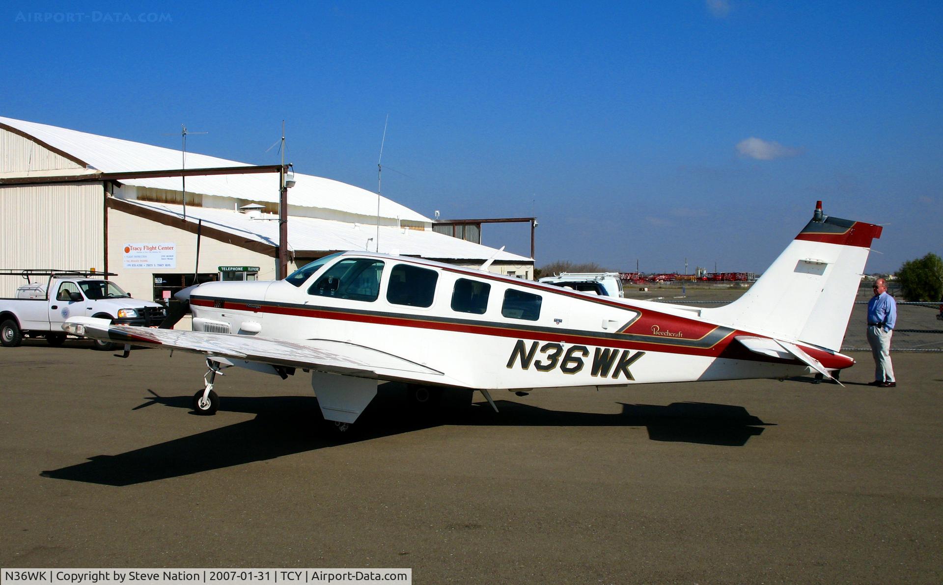 N36WK, 1983 Beech B36TC Bonanza C/N EA-338, General Development & Construction (Bakersfield, CA) modified Beech B36TC@ Tracy Municipal Airport, CA
