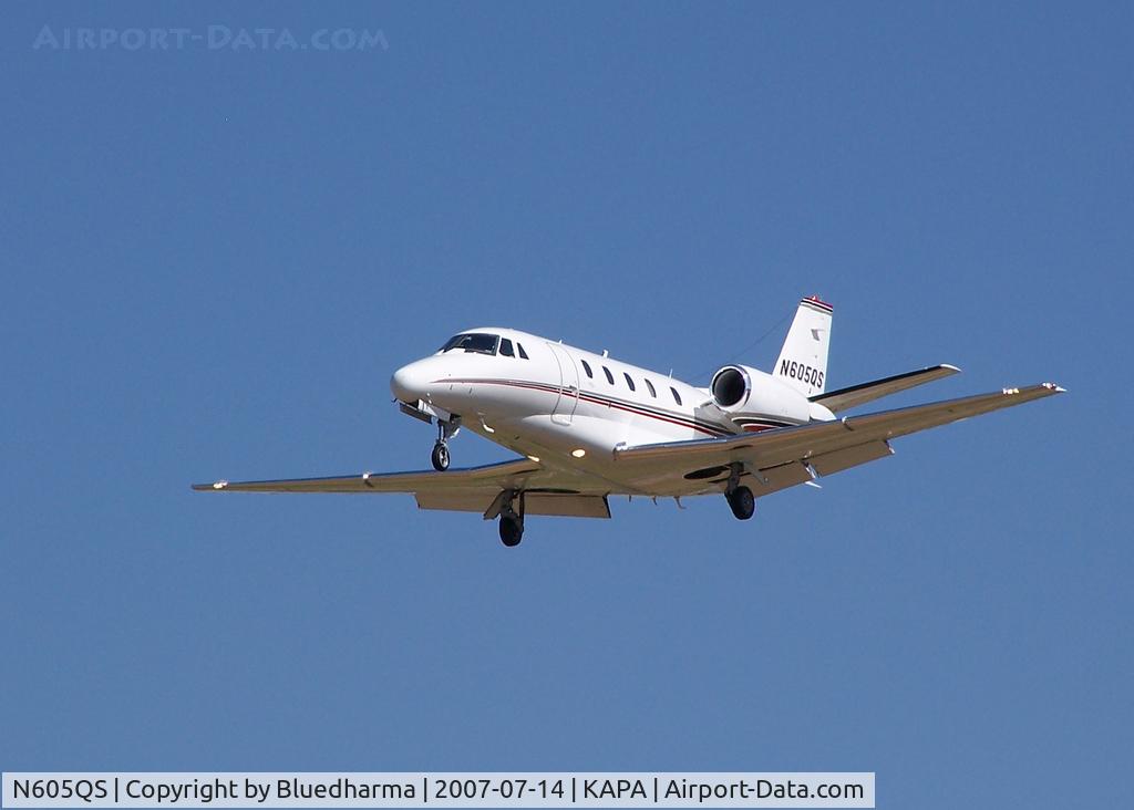 N605QS, 2003 Cessna 560XL C/N 560-5321, Landing approach