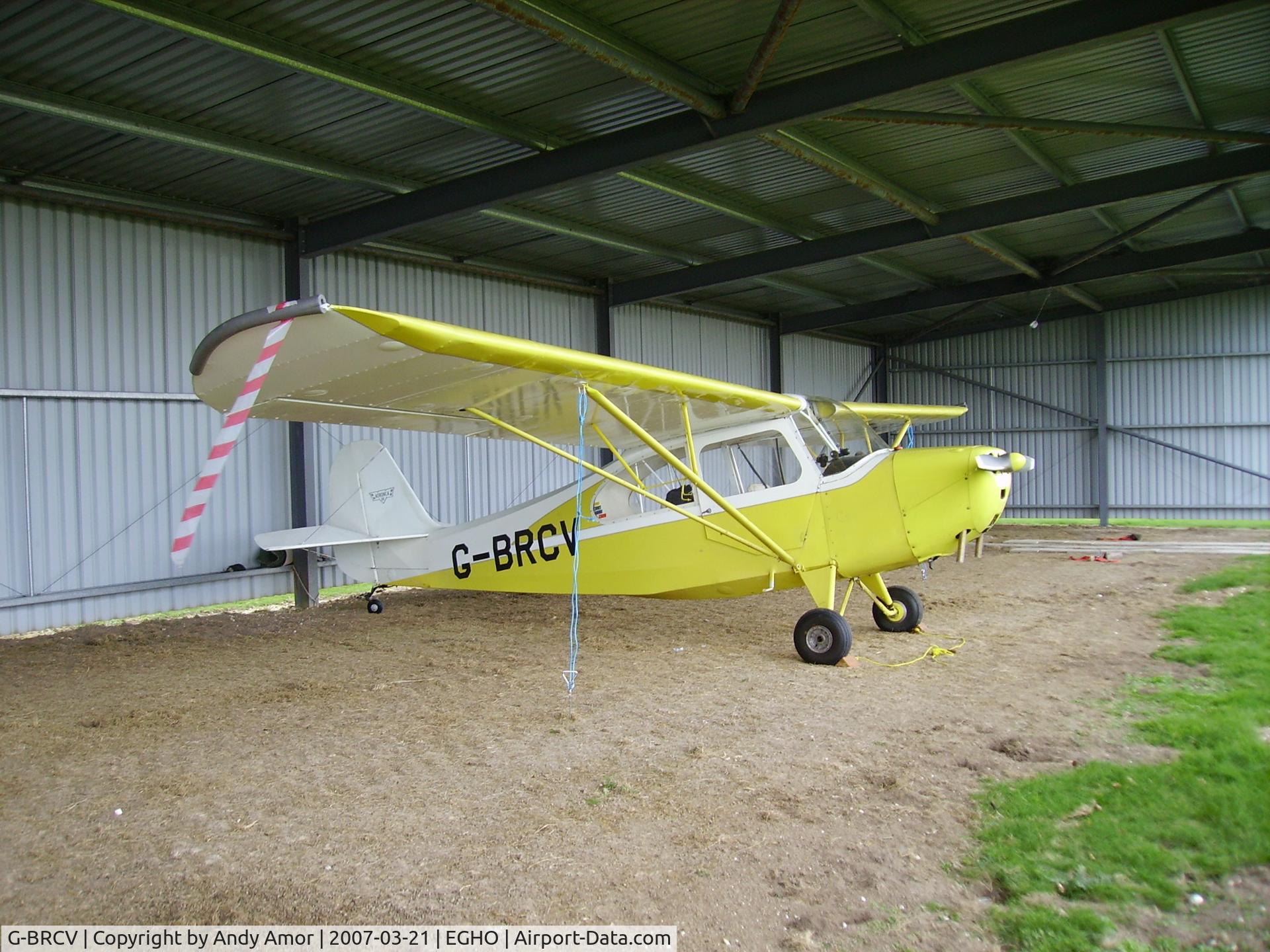 G-BRCV, 1945 Aeronca 7AC Champion C/N 7AC-282, ' CV at her home at Thruxton, UK