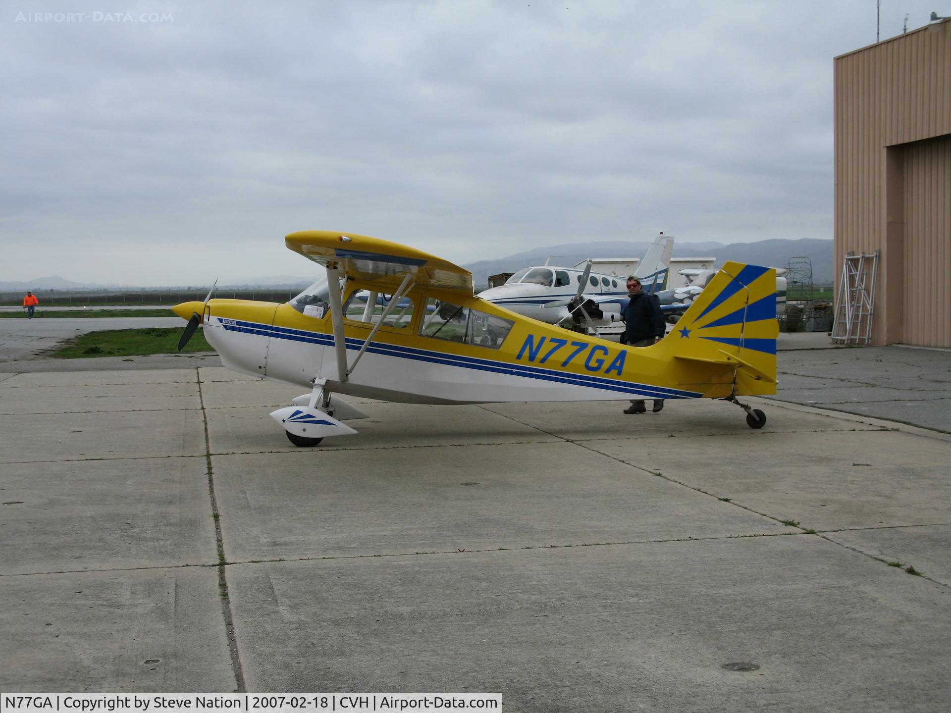 N77GA, 2003 American Champion 7GCAA Citabria C/N 471-2003, Ocean Air F/S 7GCAA visting from Watsonville @ Hollister (CA) Municipal