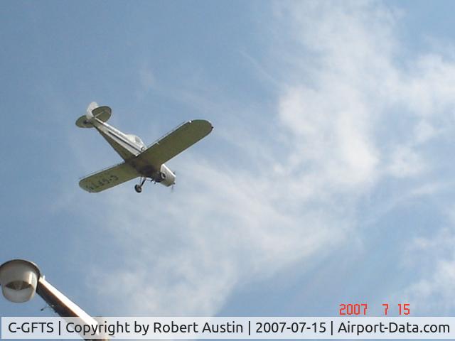 C-GFTS, 1966 Piper PA-25-235 C/N 25-3949, Right over my house in Trochu while crop dusting