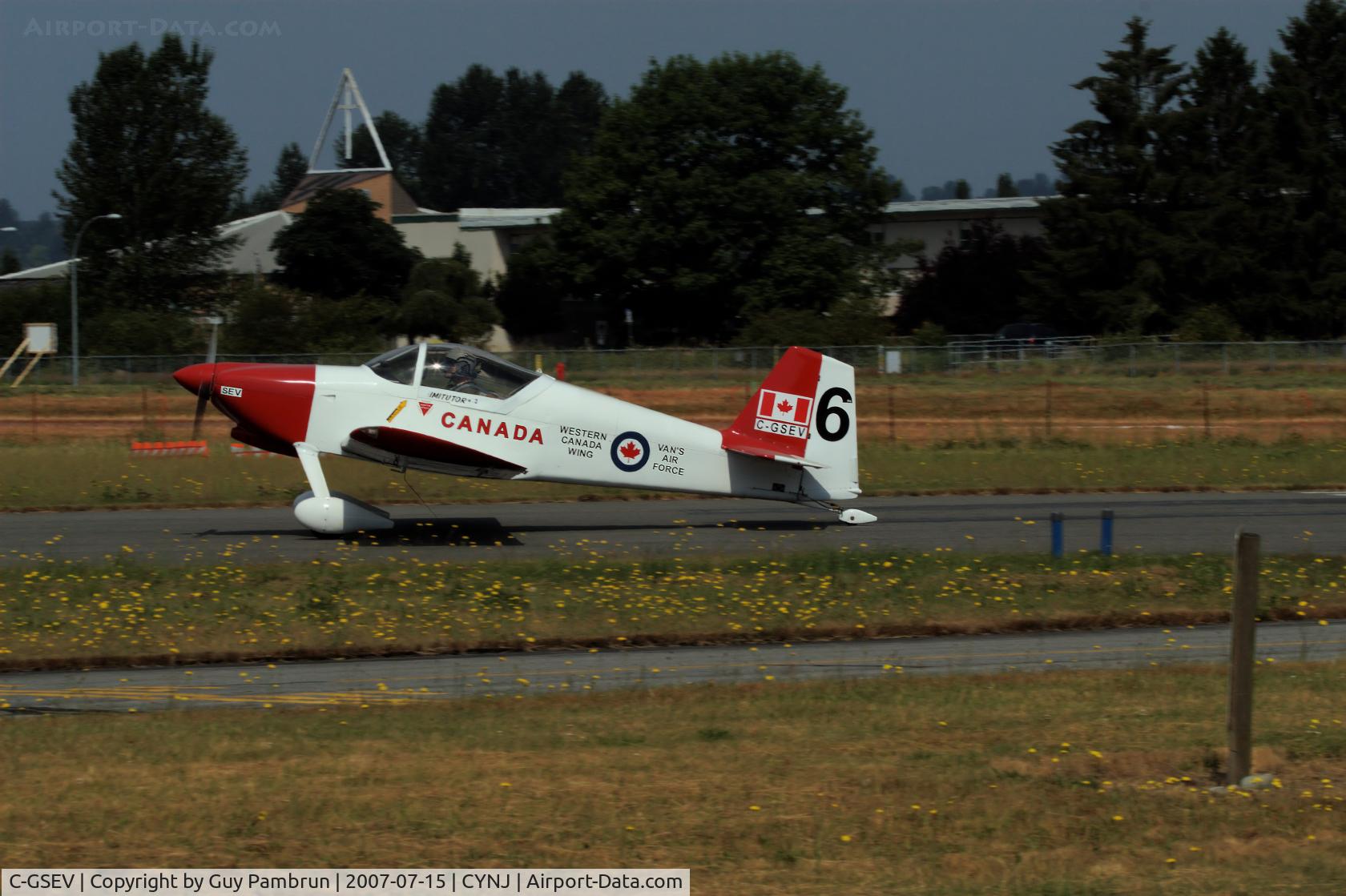 C-GSEV, 2002 Vans RV-6 C/N 24613, Lined up and ready to go