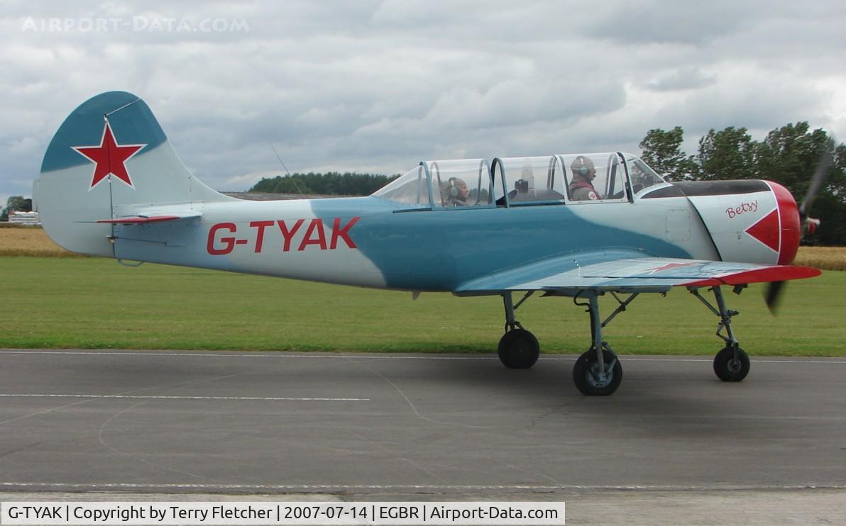 G-TYAK, 1989 Bacau Yak-52 C/N 899907, Yak 52