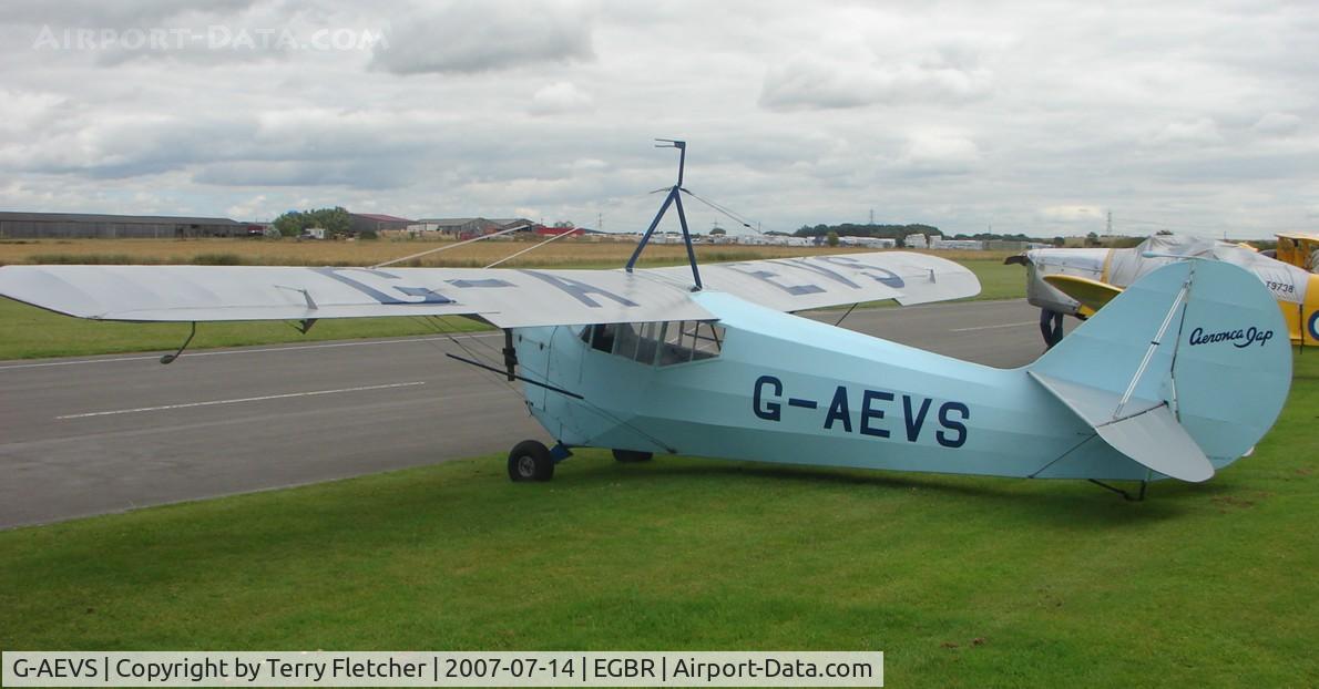 G-AEVS, 1937 Aeronca 100 C/N AB114, Aeronca 100
