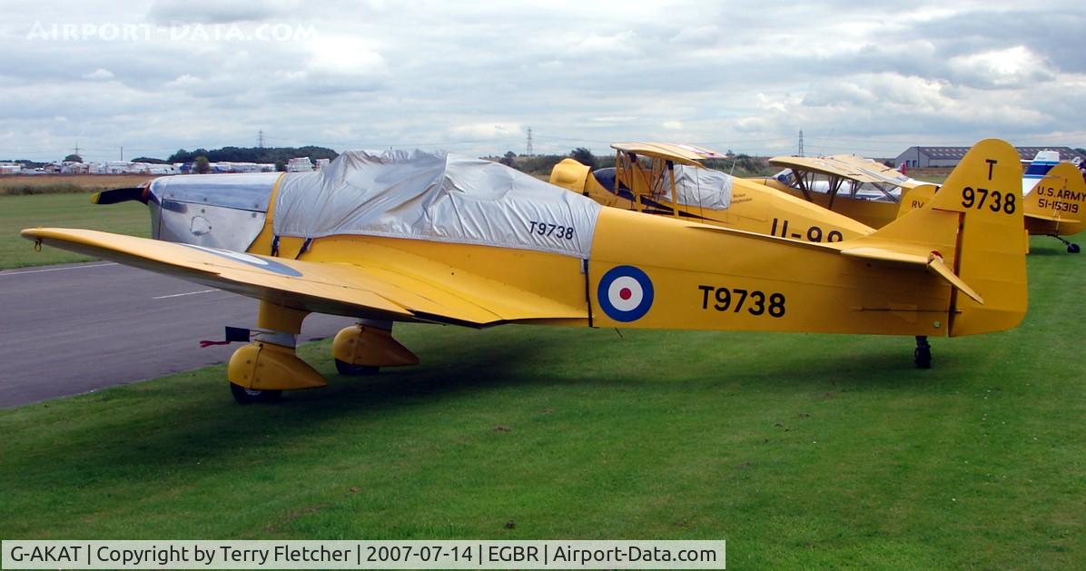 G-AKAT, 1940 Miles M14A Hawk Trainer 3 C/N 2005, Miles Hawk  wears markings T9738