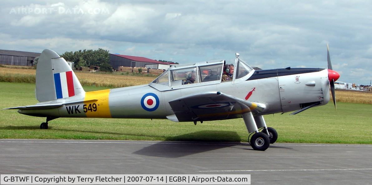 G-BTWF, 1951 De Havilland DHC-1 Chipmunk T.10 C/N C1/0564, DHC-1 Chipmunk wears Markings WK549