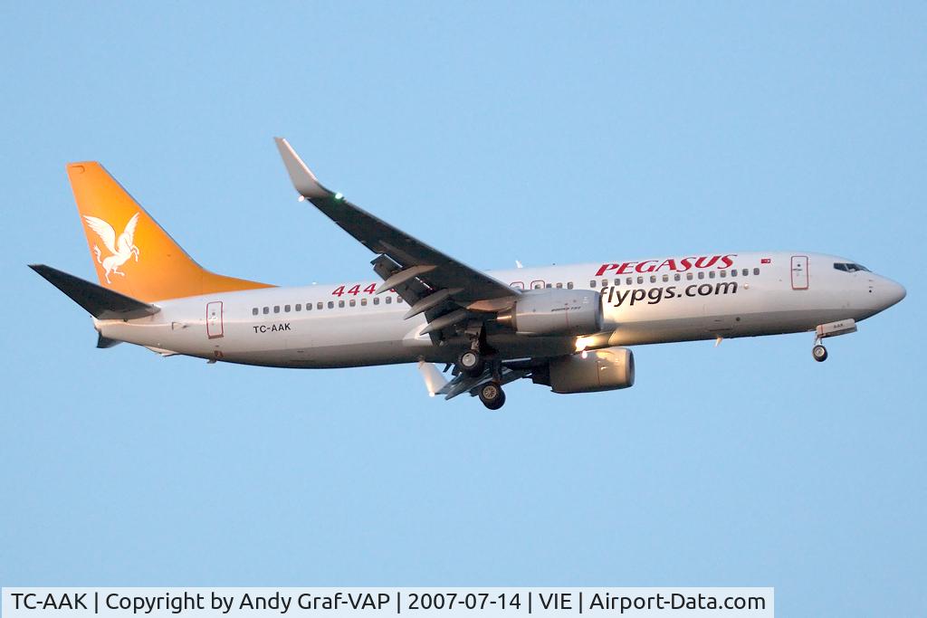 TC-AAK, 2007 Boeing 737-8FH C/N 35094/2195, Pegasus 737-800