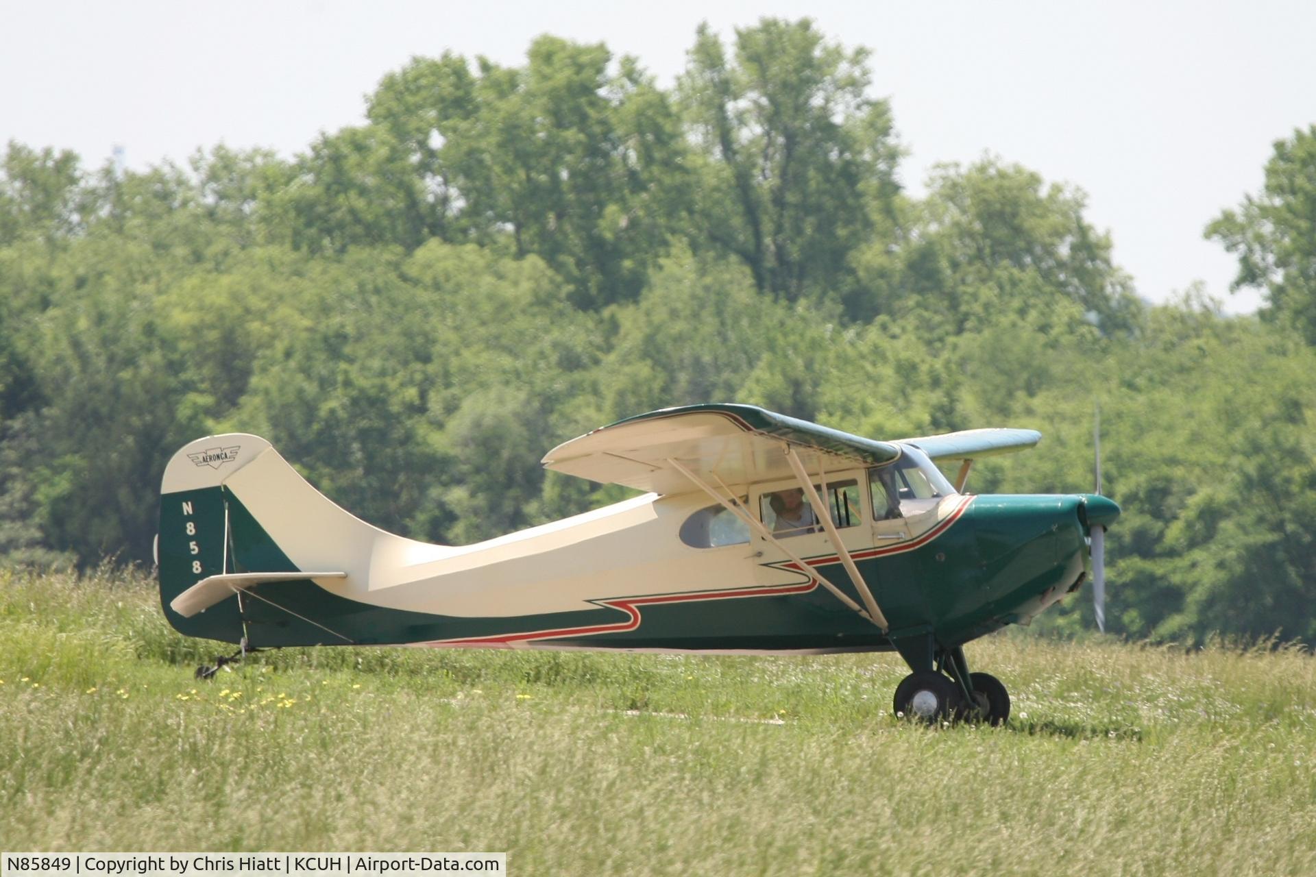 N85849, 1946 Aeronca 11AC Chief C/N 11AC-285, Taken during a beautiful summer day at Cushing Oklahaom Airport