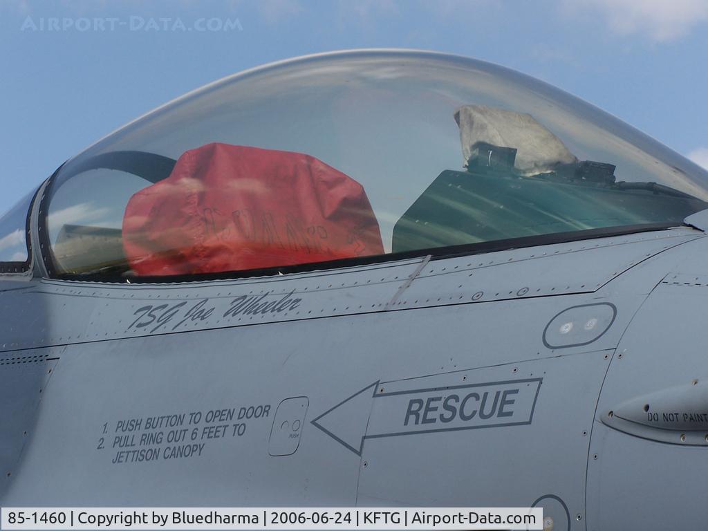 85-1460, 1985 General Dynamics F-16C Fighting Falcon C/N 5C-240, Cockpit