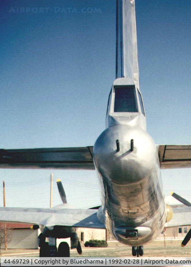 44-69729, 1944 Boeing B-29-60-BW Superfortress C/N 10561, B-29 Superfortress. This was assigned to the 498th Bomb Group (the 875th Bomb Squadron) and completed thirty-seven bombing missions. Lowry airforce base. Now located at Seattle's Museum of Flight.