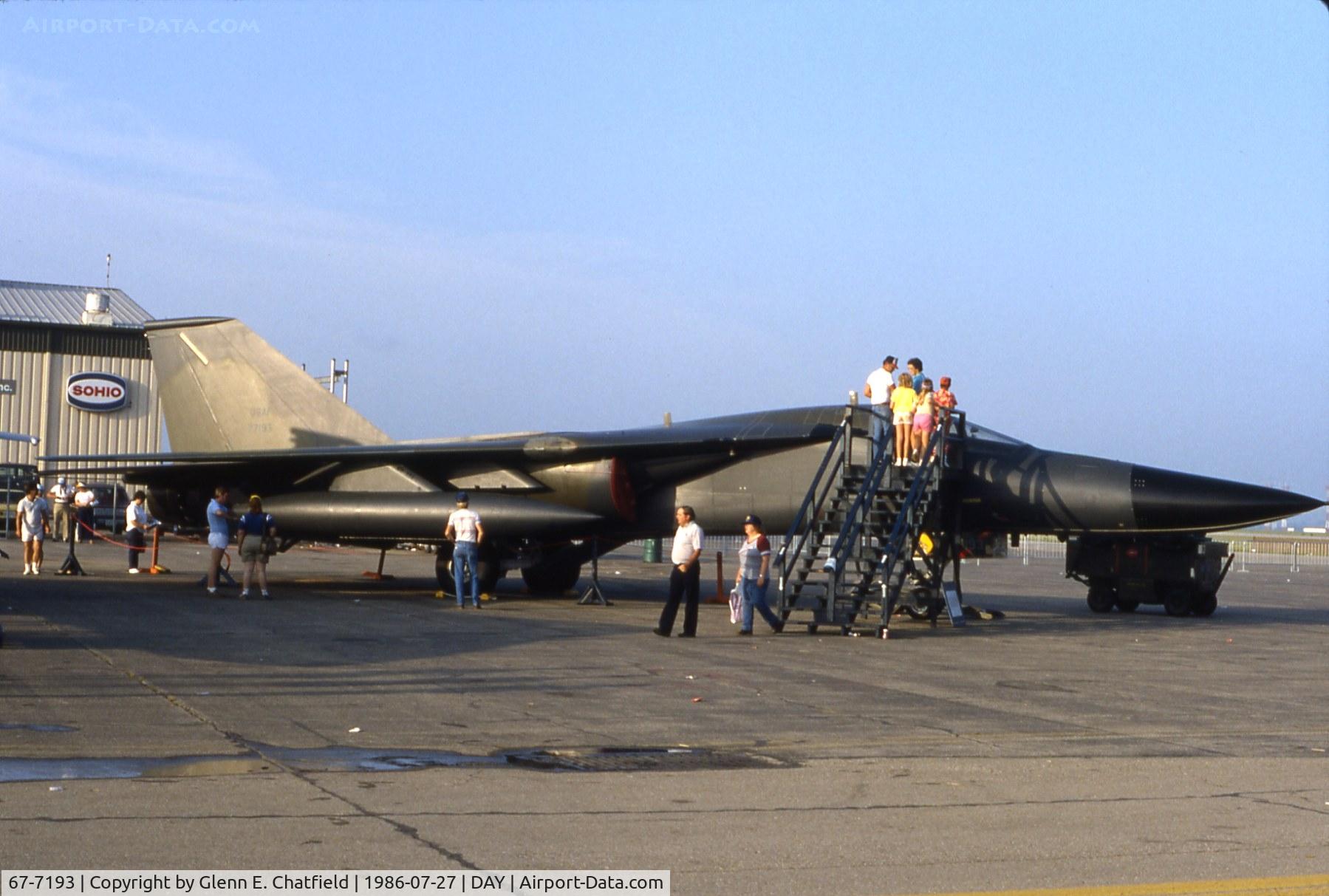 67-7193, 1967 General Dynamics FB-111A Aardvark C/N B1-7, FB-111A at the Dayton International Air Show