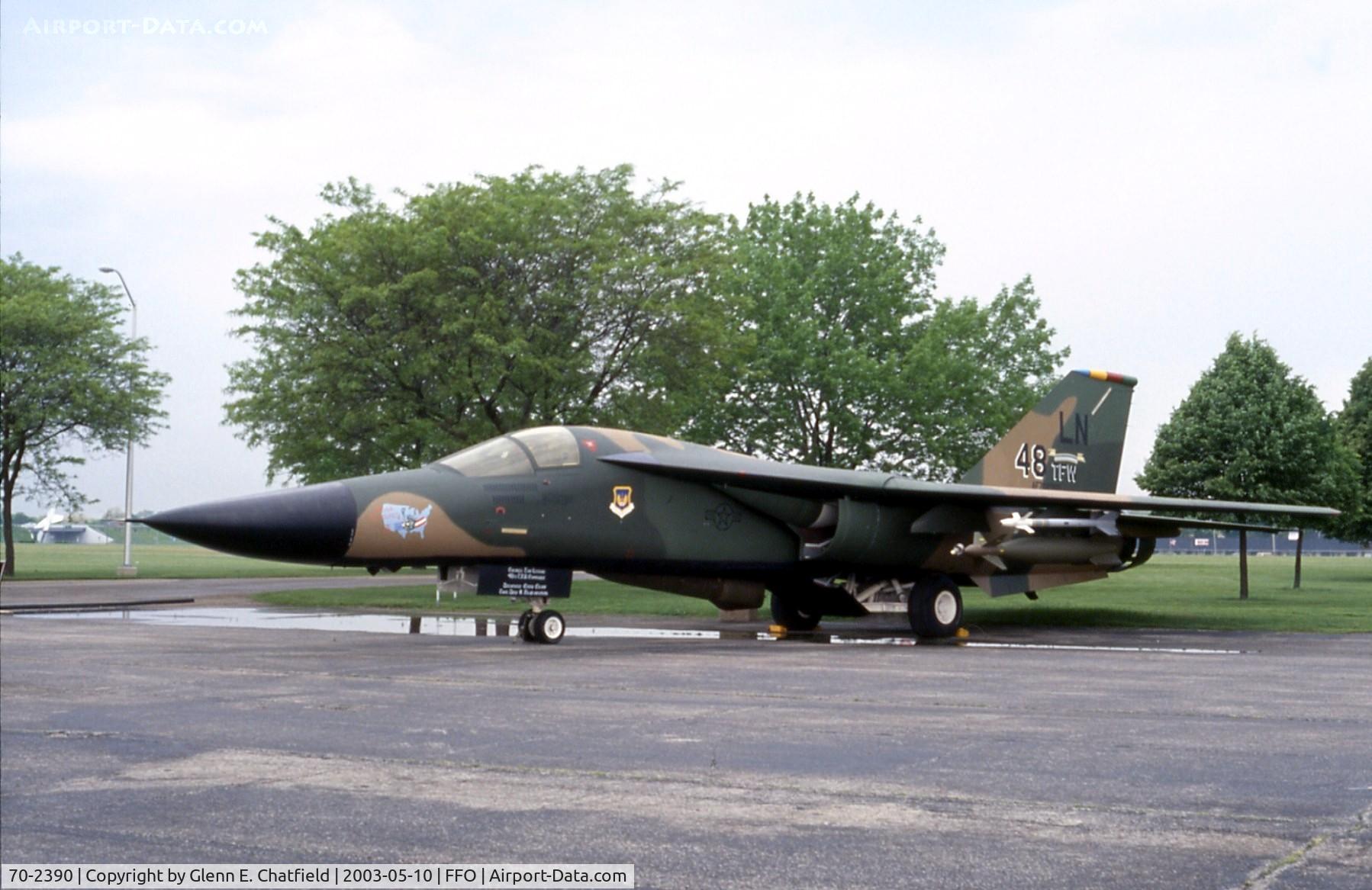 70-2390, 1970 General Dynamics F-111F Aardvark C/N E2-29, F-111F at the National Museum of the U.S. Air Force
