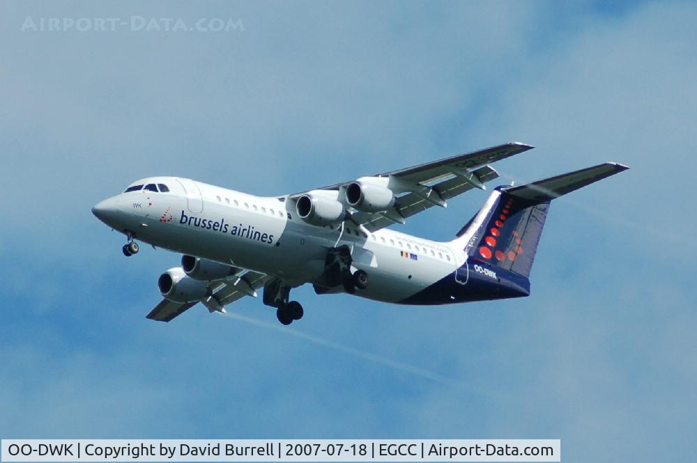 OO-DWK, 1999 British Aerospace Avro 146-RJ100 C/N E3360, Brussels Airlines - Landing