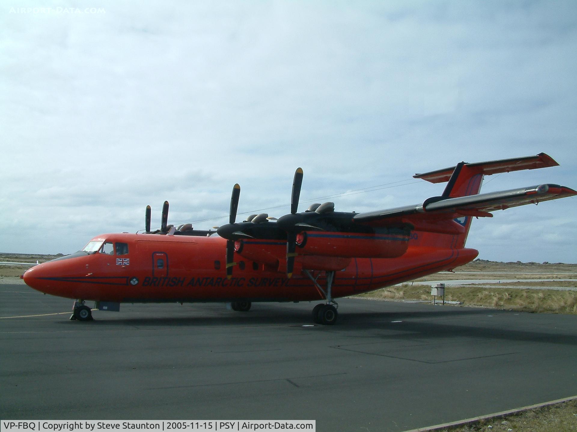 VP-FBQ, 1985 De Havilland Canada DHC-7-110 Dash 7 C/N 111, Taken at Stanley Airport, Falkland Islands