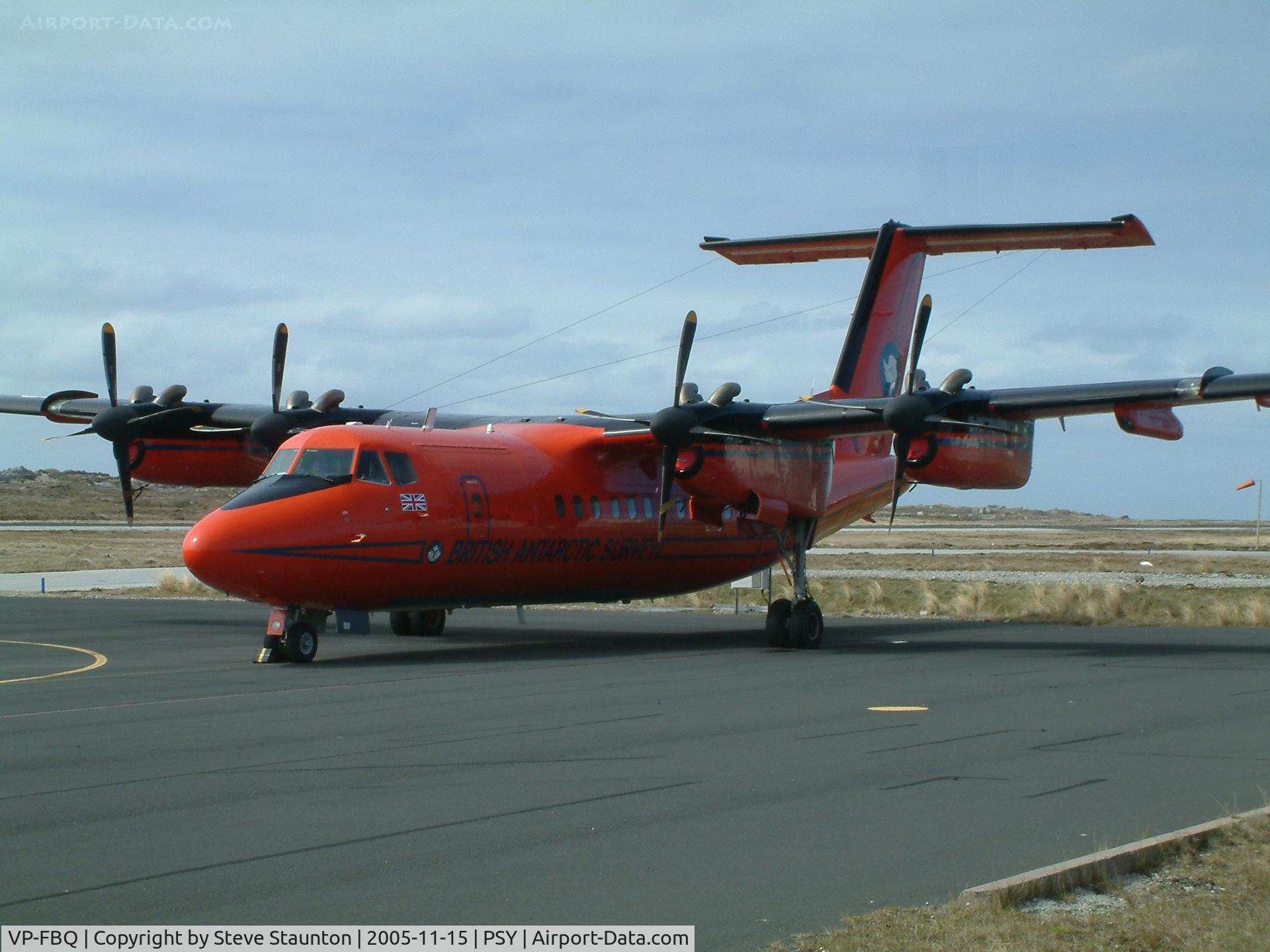 VP-FBQ, 1985 De Havilland Canada DHC-7-110 Dash 7 C/N 111, Taken at Stanley Airport, Falkland Islands