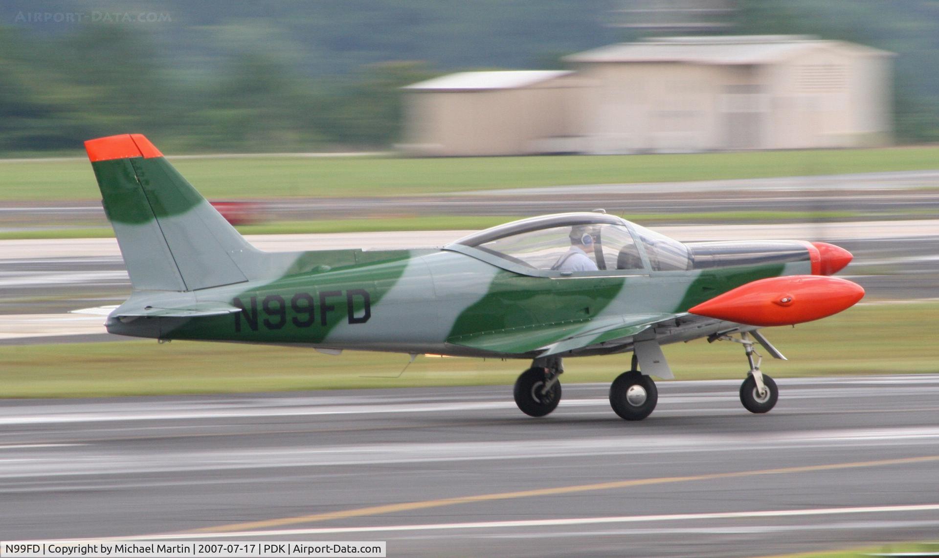 N99FD, 1991 SIAI-Marchetti SF-260D C/N 787, Departing PDK enroute to parts unknown!
