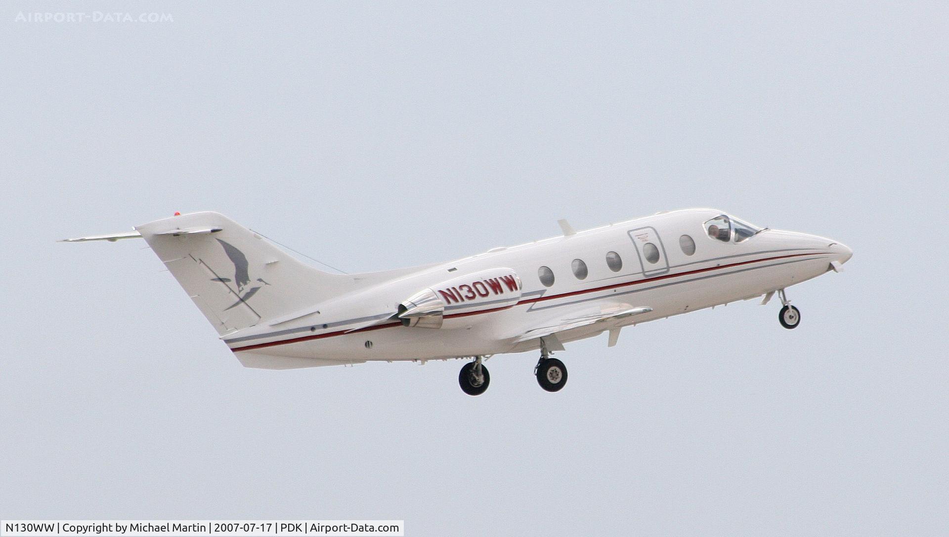 N130WW, 1997 Raytheon Aircraft Company 400A C/N RK-136, Departing PDK enroute to RDU