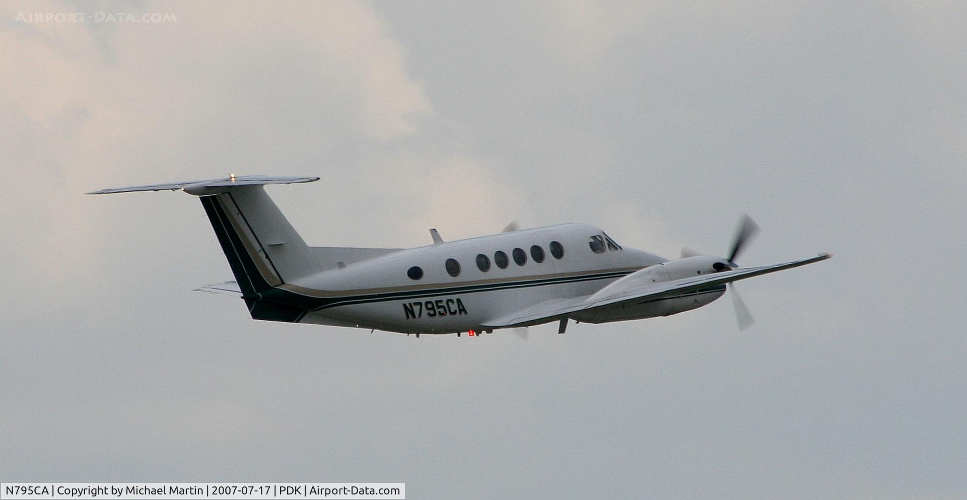 N795CA, 1979 Beech 200 C/N BB-559, Departing PDK on round trip mission
