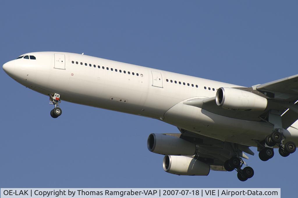 OE-LAK, 1997 Airbus A340-313 C/N 169, Austrian Airlines Airbus A340-300