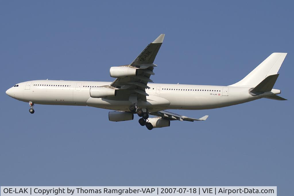 OE-LAK, 1997 Airbus A340-313 C/N 169, Austrian Airlines Airbus A340-300