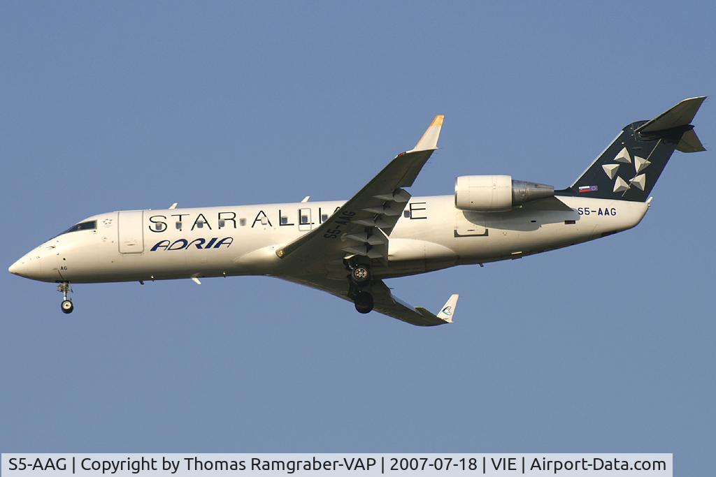 S5-AAG, 2000 Canadair CRJ-200LR (CL-600-2B19) C/N 7384, Adria Airways Canadair Regionaljet