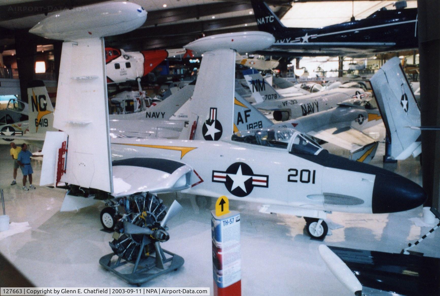 127663, McDonnell F2H-4/F-2D Banshee C/N 250, F2H-4/F-2D at the National Museum of Naval Aviation, marked as 126419