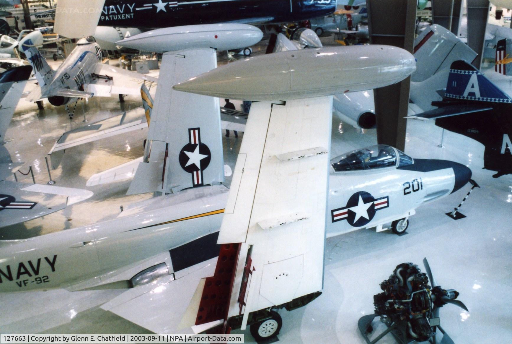 127663, McDonnell F2H-4/F-2D Banshee C/N 250, F2H-4/F-2D at the National Museum of Naval Aviation, marked as 126419