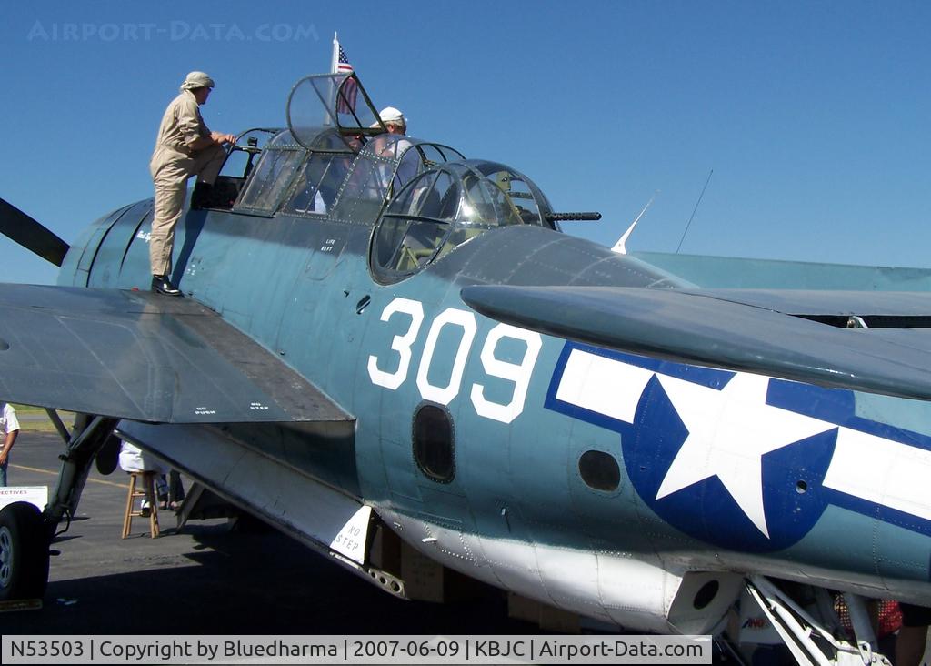 N53503, 1945 Grumman TBM-3E Avenger C/N 53503, Parked for show.