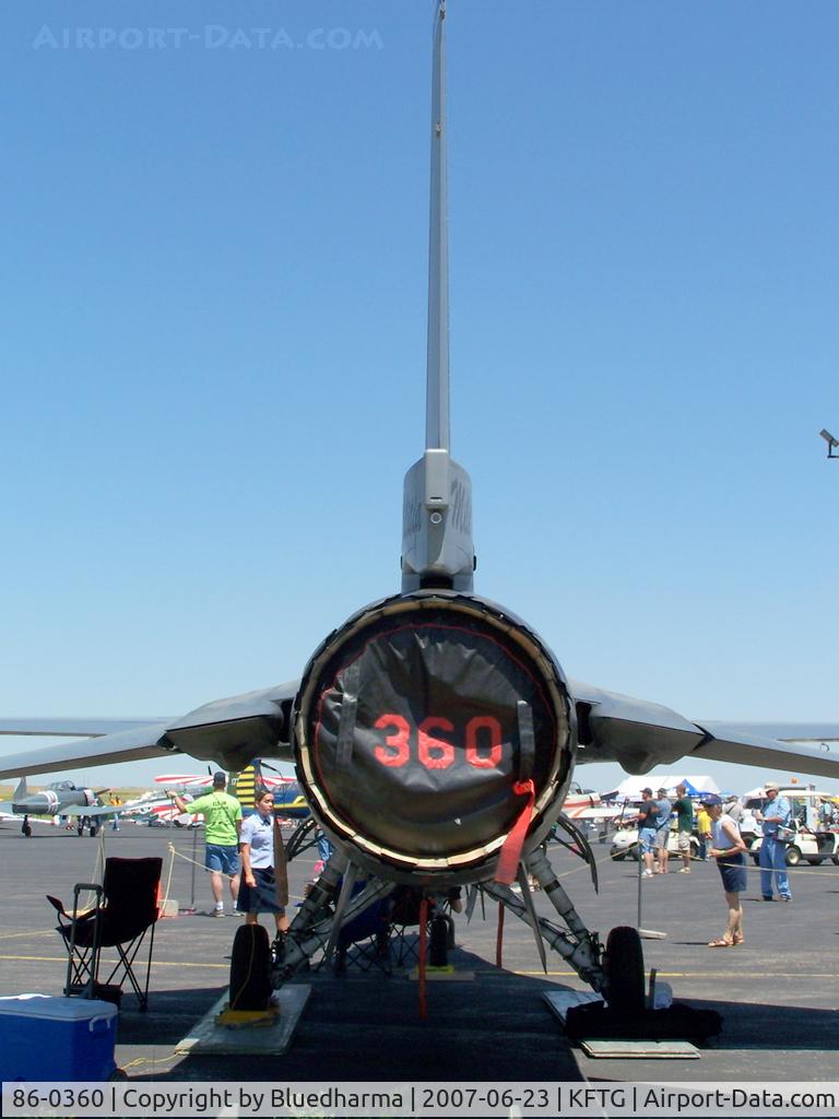 86-0360, 1986 General Dynamics F-16C Fighting Falcon C/N 5C-466, Back View