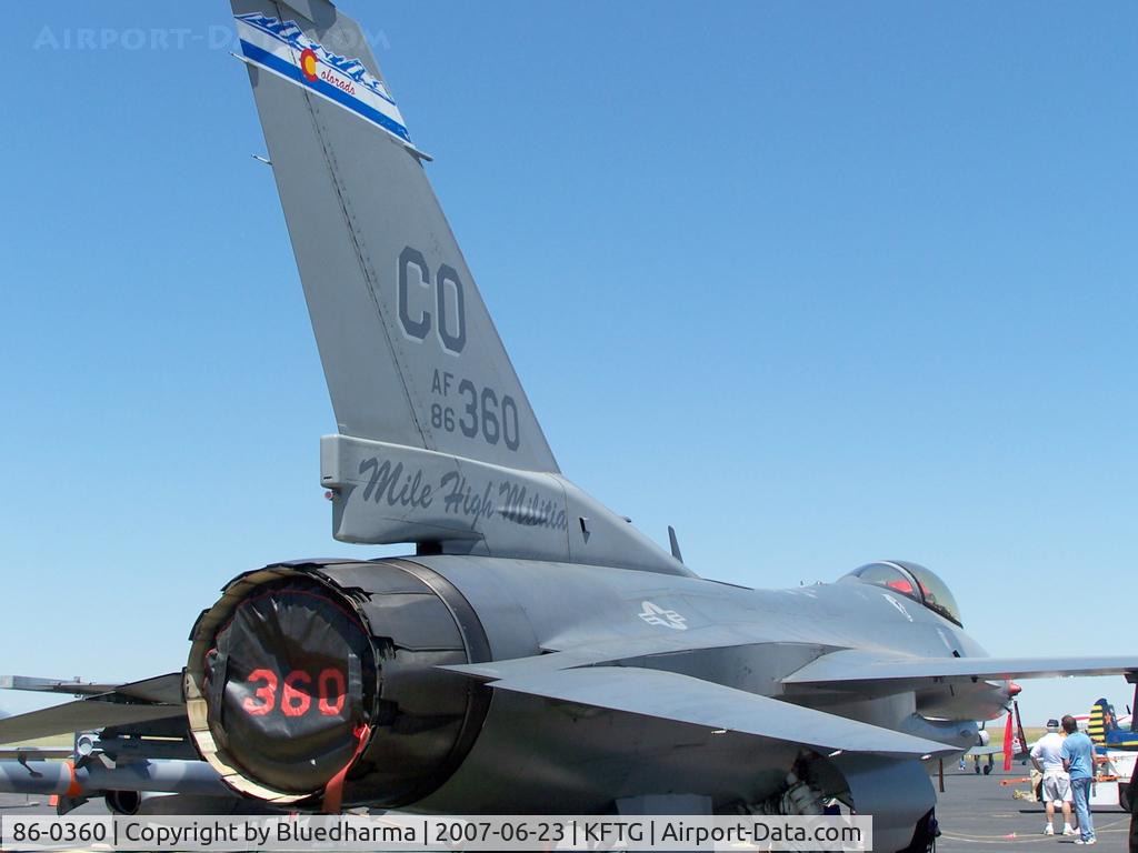 86-0360, 1986 General Dynamics F-16C Fighting Falcon C/N 5C-466, Back Starboard View