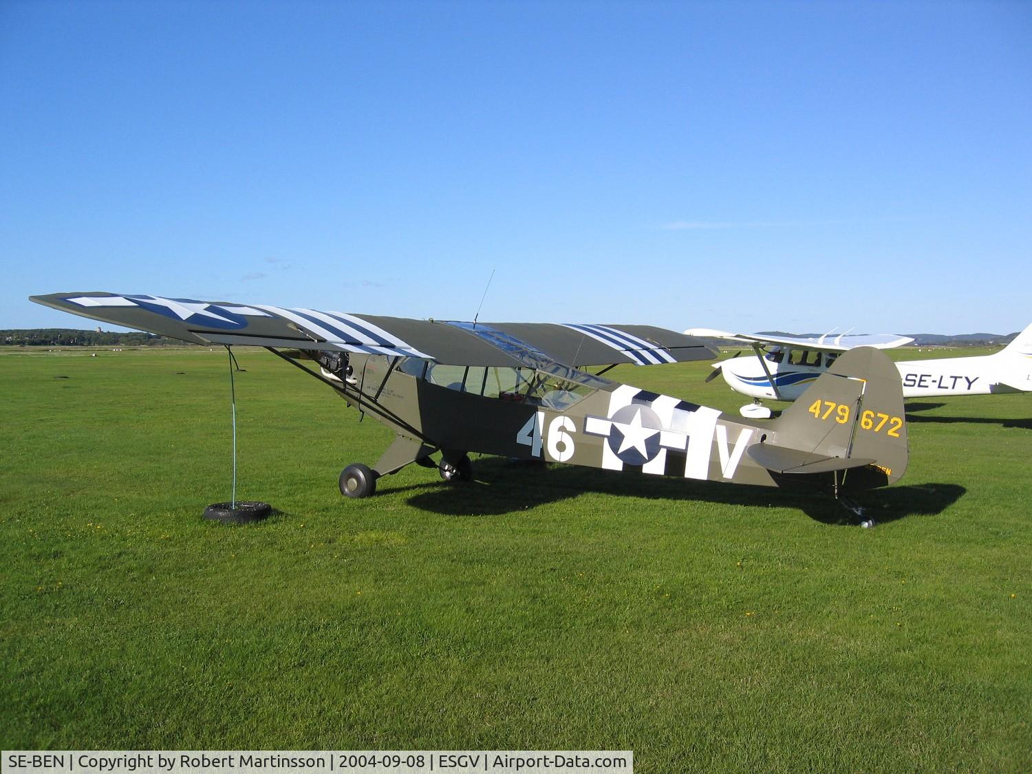 SE-BEN, 1944 Piper L-4H Grasshopper (J3C-65D) C/N 11968, Varberg Flying ClubÂ´s Piper L-4H