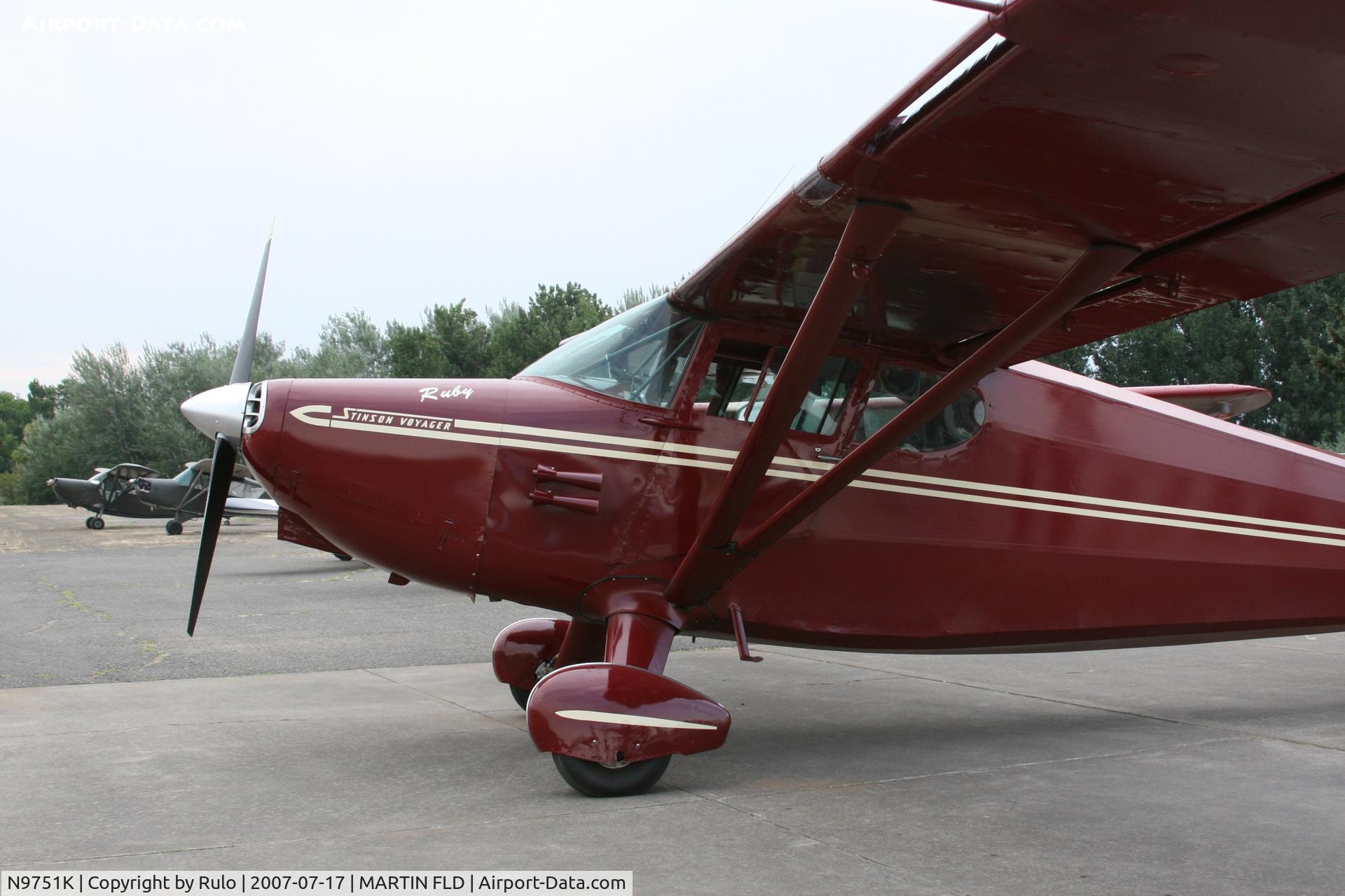 N9751K, 1947 Stinson 108-2 Voyager C/N 108-2751, Stinson 108-2