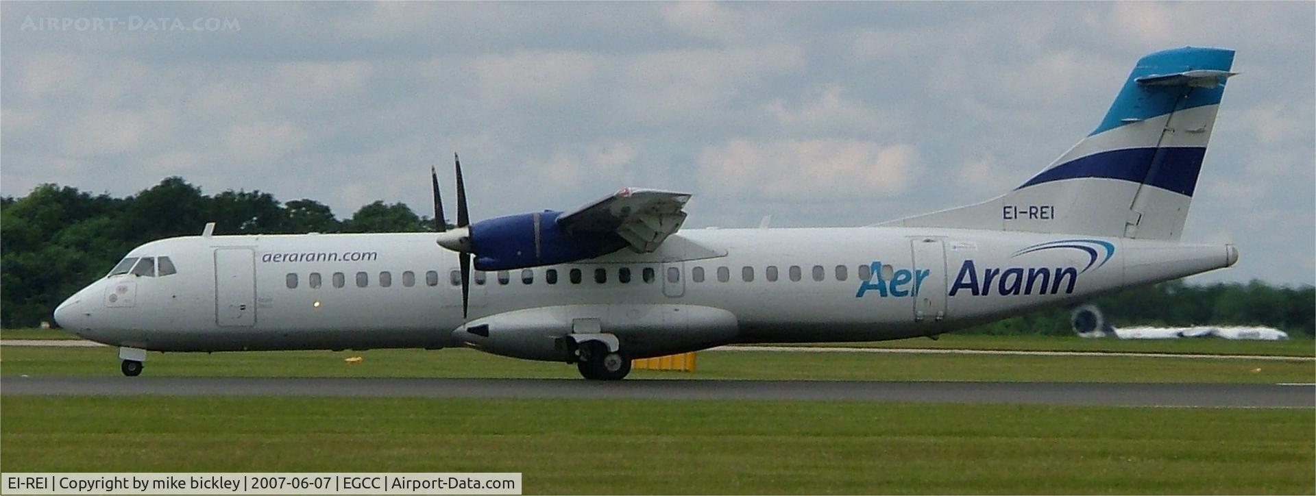 EI-REI, 1991 ATR 72-201 C/N 267, take off from MAN