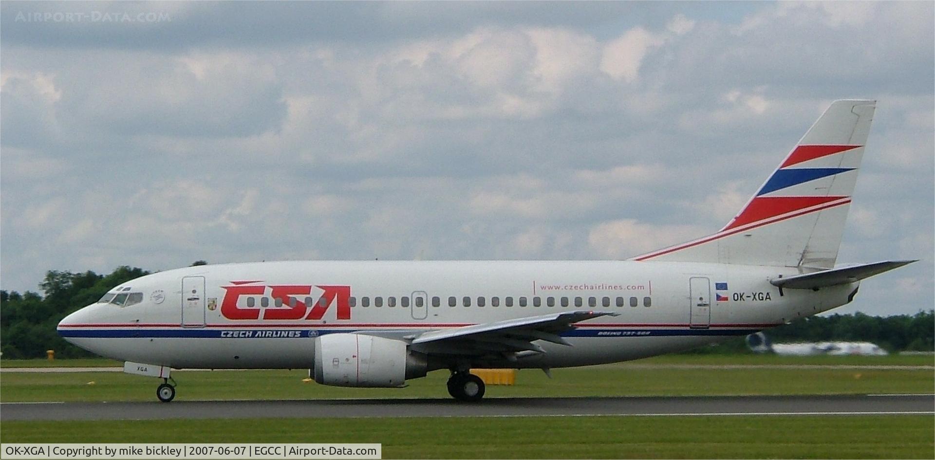 OK-XGA, 1992 Boeing 737-55S C/N 26539, 737-55s from CSA on take off from MAN