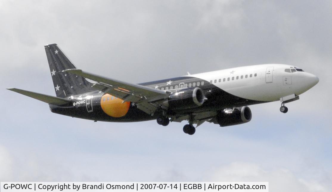 G-POWC, 1991 Boeing 737-33A(QC) C/N 25402, Landing In BHX