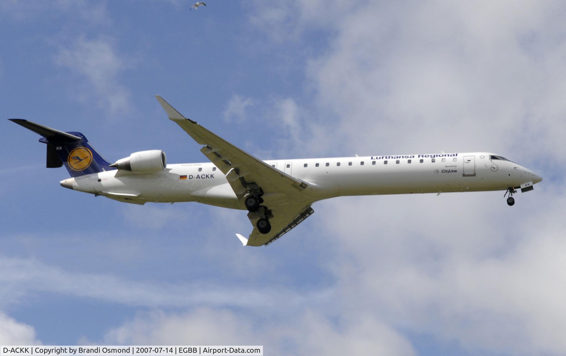 D-ACKK, 2006 Bombardier CRJ-900LR (CL-600-2D24) C/N 15094, Landing At BHX