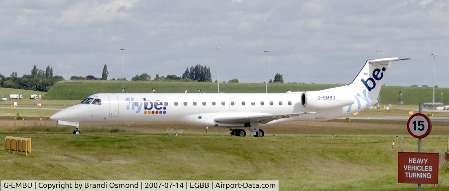 G-EMBU, 2001 Embraer EMB-145EU (ERJ-145EU) C/N 145458, New Livery Shown in BHX