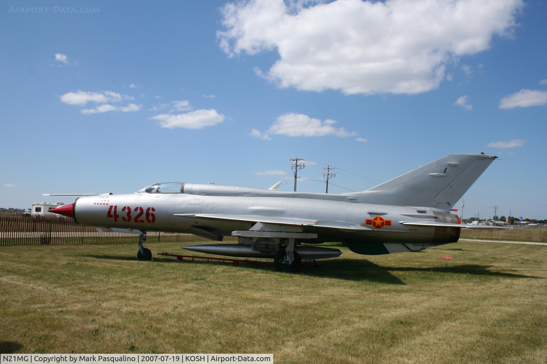 N21MG, 1965 Chengdu CJ-7IIA (J-7D) C/N 1603, MiG-21