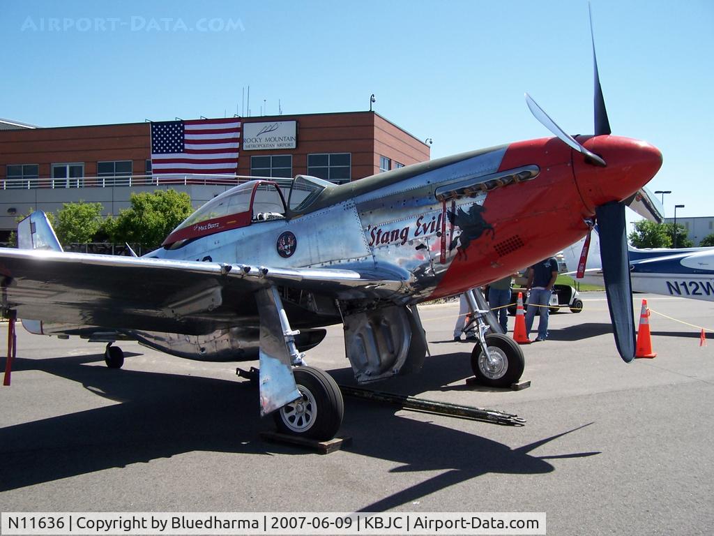 N11636, 1945 North American P-51D Mustang C/N 45-11636N, Stang Evil Parked