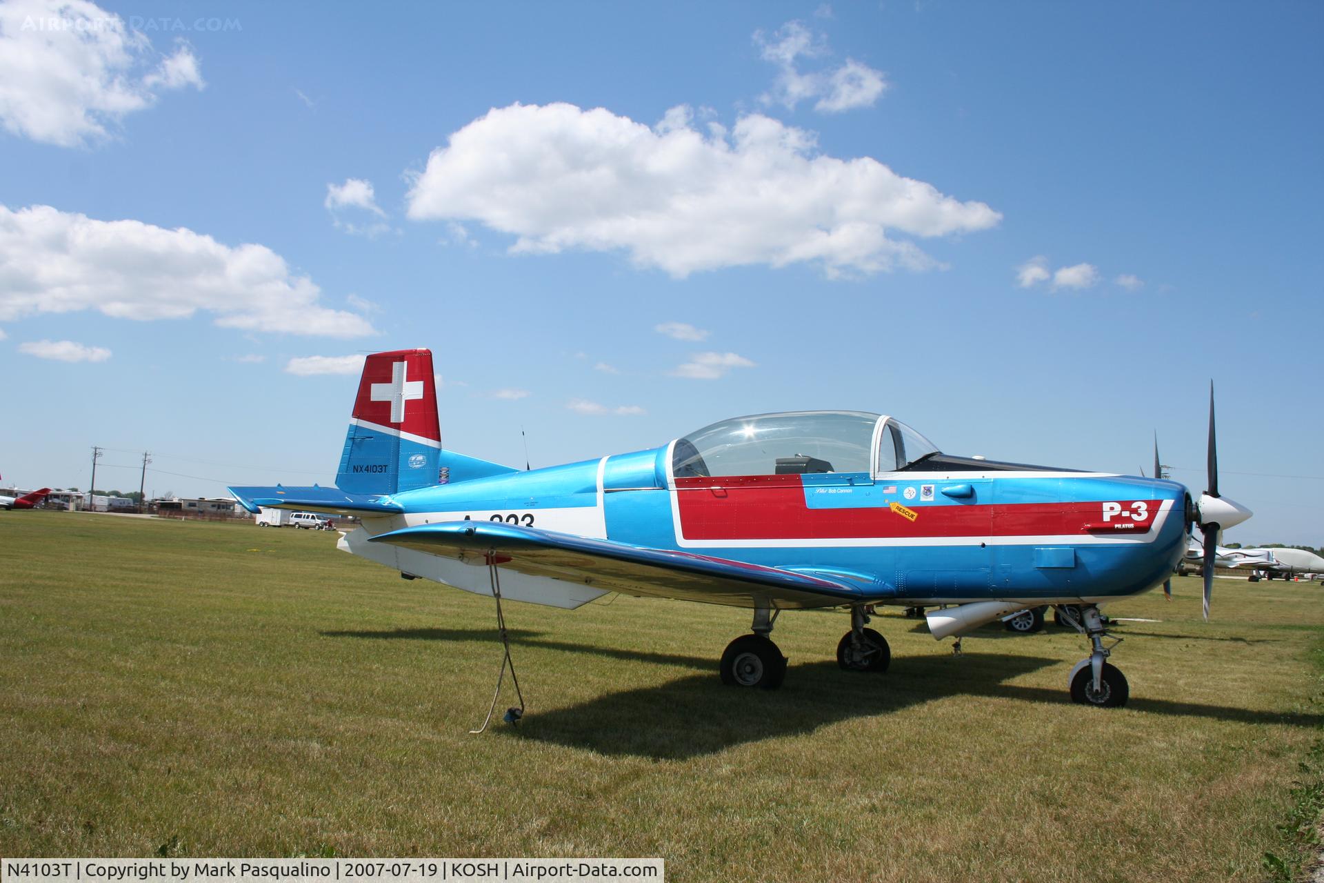 N4103T, 1958 Pilatus P3-05 C/N 461-10, Pilatus P3-05