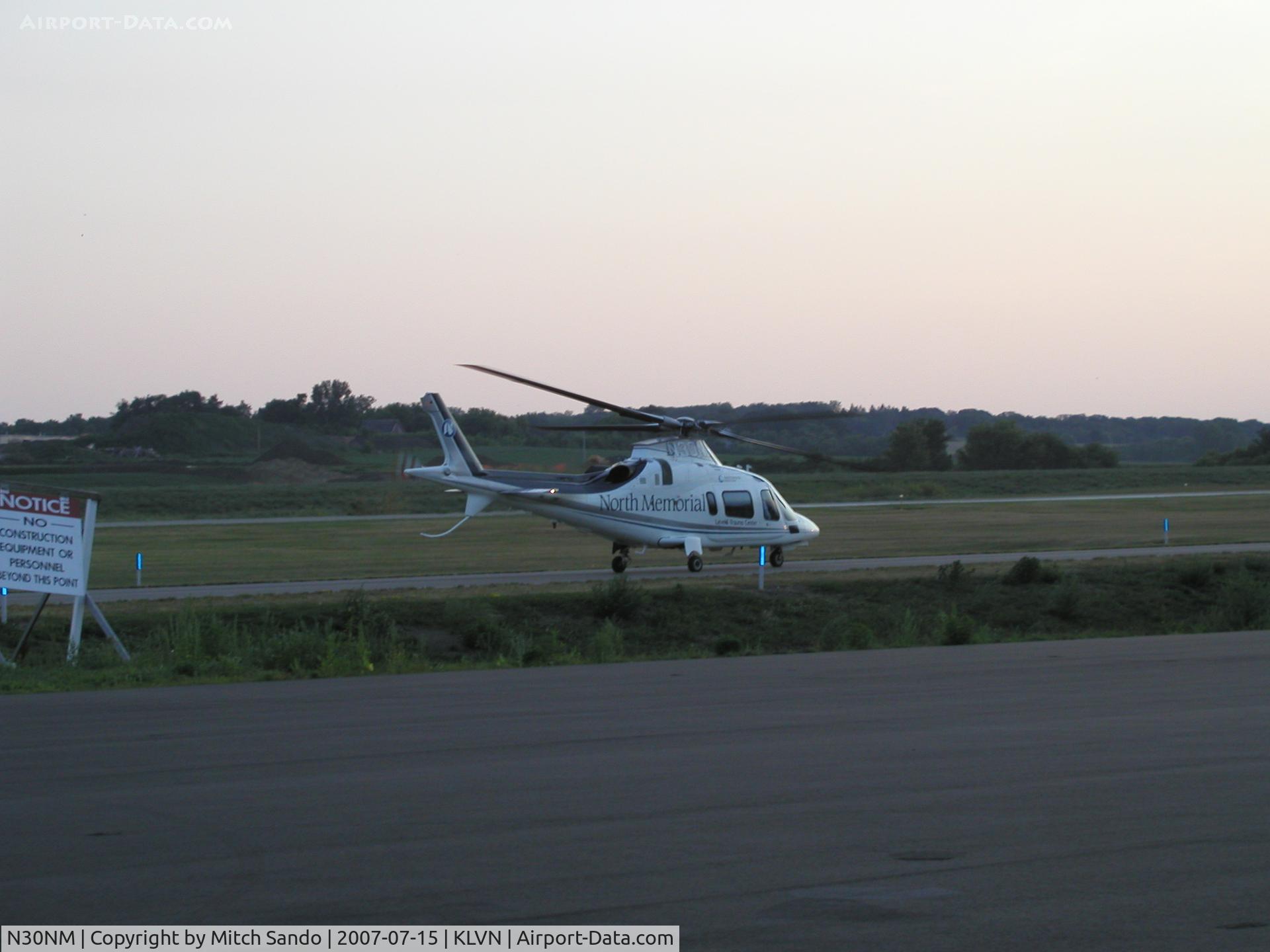 N30NM, Agusta A-109E Power C/N 11065, Air Care 2 departing back to Brainerd.