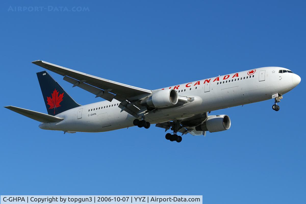 C-GHPA, 1991 Boeing 767-3Y0/ER C/N 25000, short final for 24R.