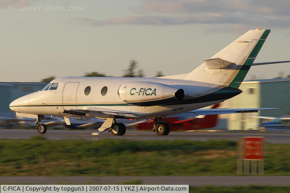 C-FICA, 1982 Dassault Falcon 10 C/N 196, Departing via RWY33.