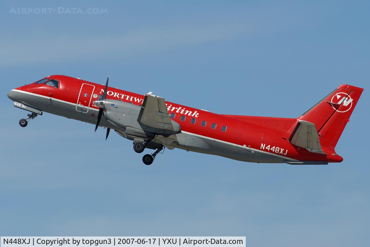 N448XJ, 1998 Saab 340B C/N 340B-448, Departing from RWY33.