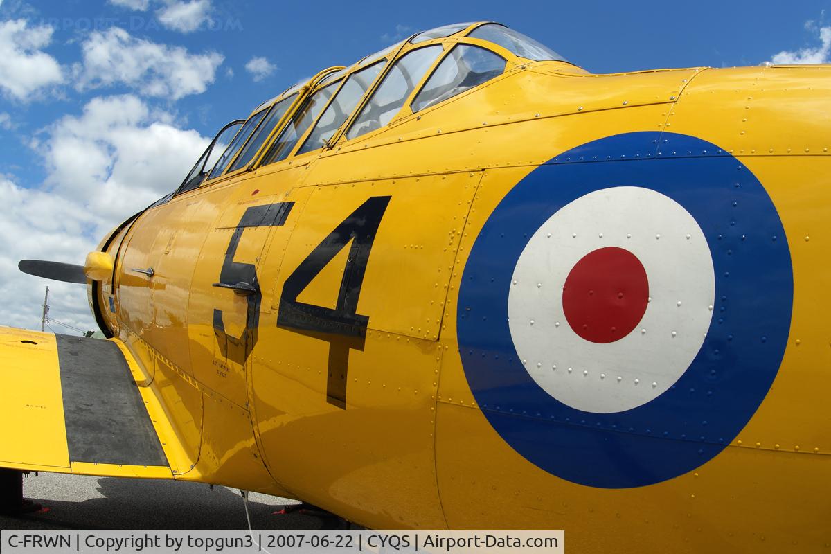 C-FRWN, 1942 Noorduyn AT-16 Harvard II C/N 81-4097, Side closeup.