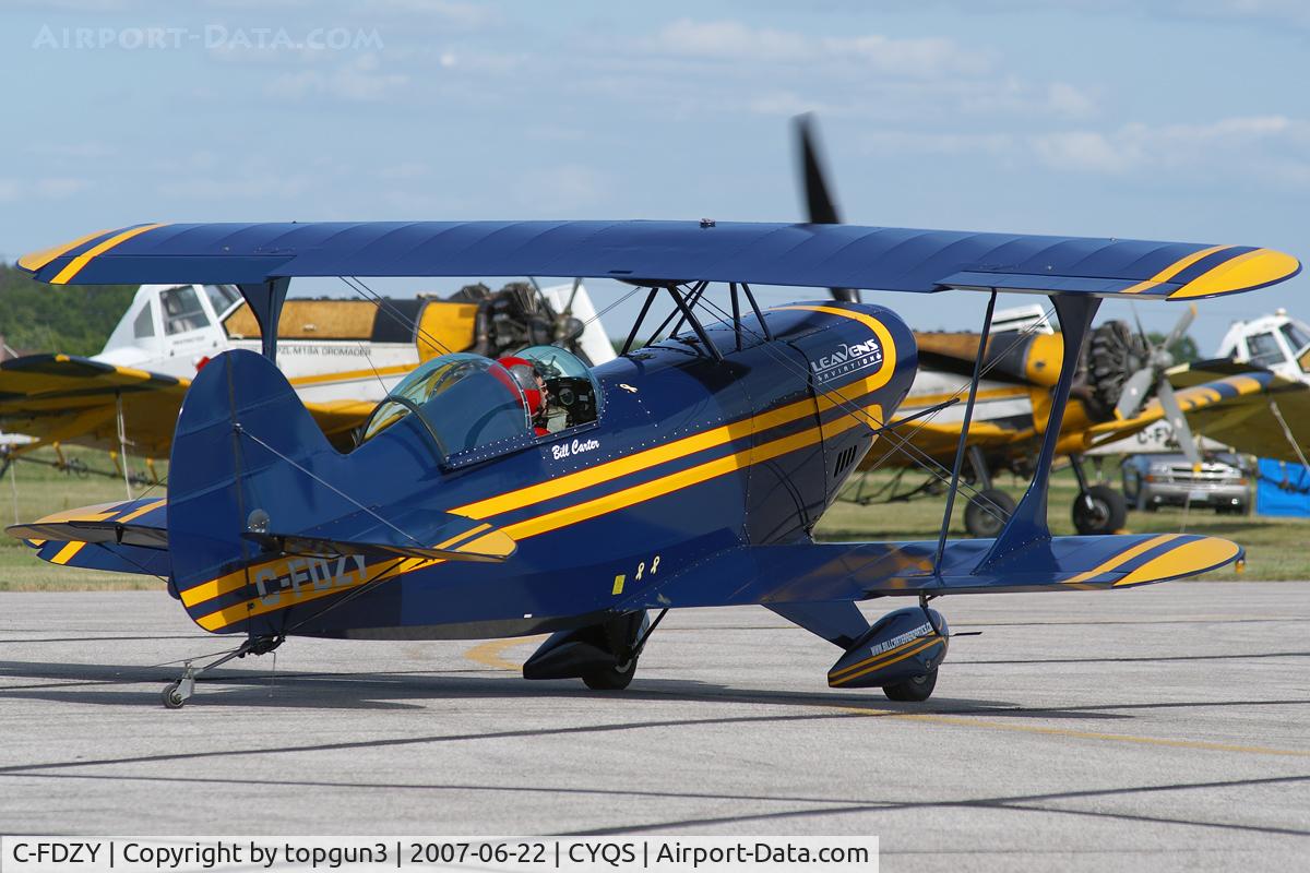 C-FDZY, 1981 Pitts S-2S Special C/N 1013, Getting ready for a performance.